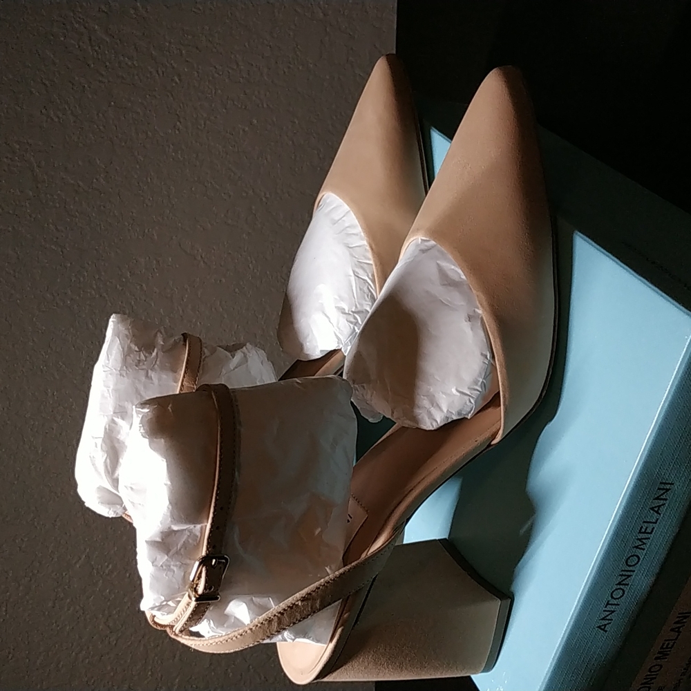 Antonio Melani Callee Leather Suede Spanish Sand Women's Pumps Size 11 M